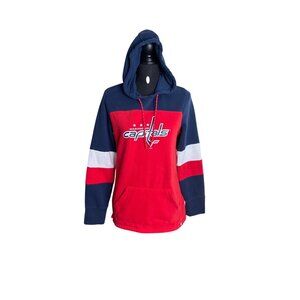 Fanatics Washington Capitals Women's Iconic Colorblock Fleece Pullover Hoodie S